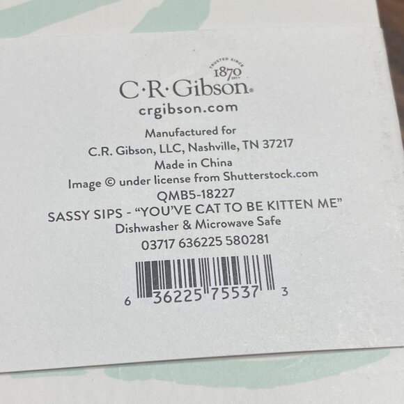 C.R. Gibson 16 Oz Porcelain Coffee Mug "You've Cat To Be Kitten Me Right Meow" - Picture 5 of 8